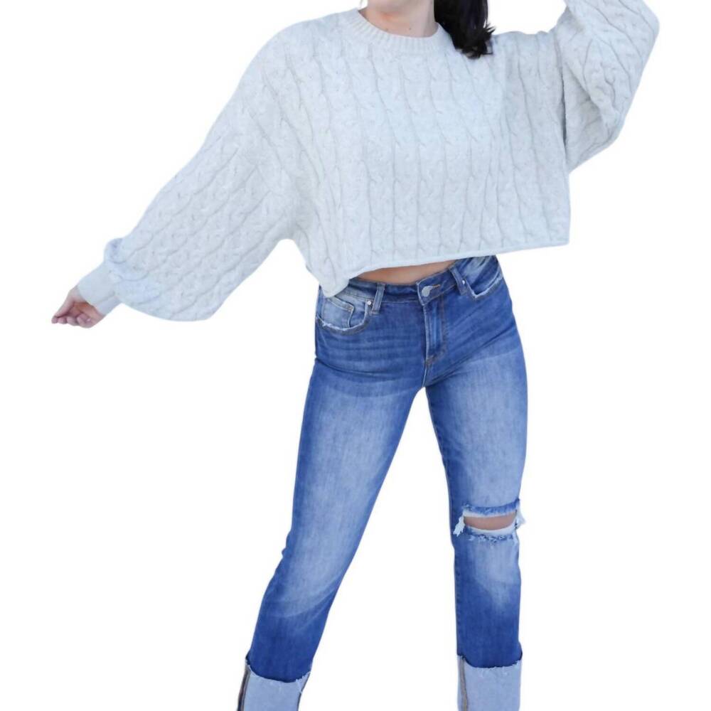 NEW FALCON PARK love sweater in white